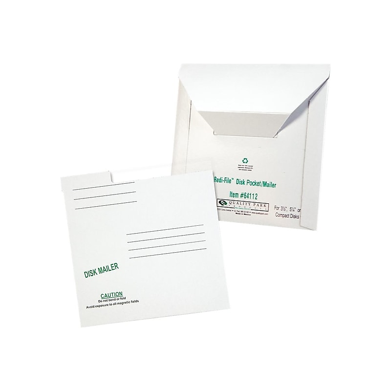 5 x 5.125 Tuck Flap Fiberboard Mailer, CD/DVD, White, 100/Carton (MM1145) image 1