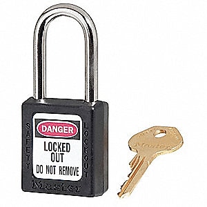 Master Lock 410 Safety Series Lightweight Xenoy Thermoplastic Safety Padlock, Black (470-410BLK) Sansujyuku sansujyuku.com