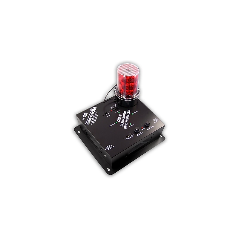 Bird-X Deterrent Ultrasonic Bird Control with Strobe Light, Covers 6000 sq ft (QB4+S) image 1