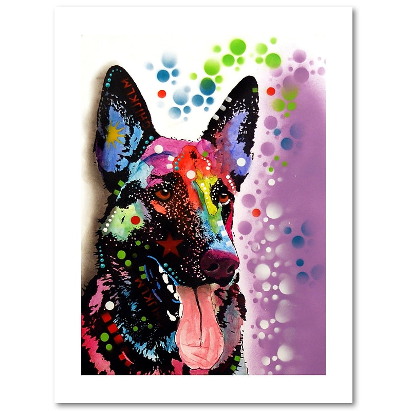 Trademark Fine Art Dean Russo 'German Shepherd II' 18" x 24" Paper Rolled (190836168323) image 1