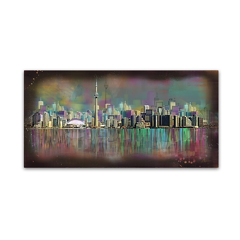 Trademark Fine Art Ellicia Amando 'Toronto' 10" x 19" Canvas Stretched (190836278787) image 1