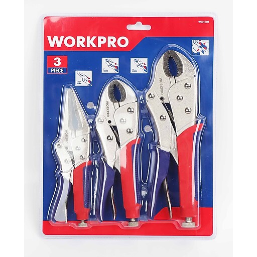 Workpro Workpro 3 Piece Locking Pliers (W001308WE) Staples