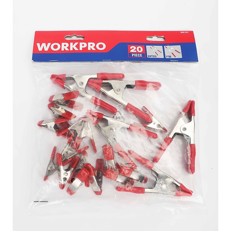 Workpro 20 Piece Steel Spring Clamp Set (W001401WE) image 1
