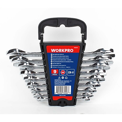 Workpro Double Open Wrench Set, 9 Piece (W003307WE) at Staples