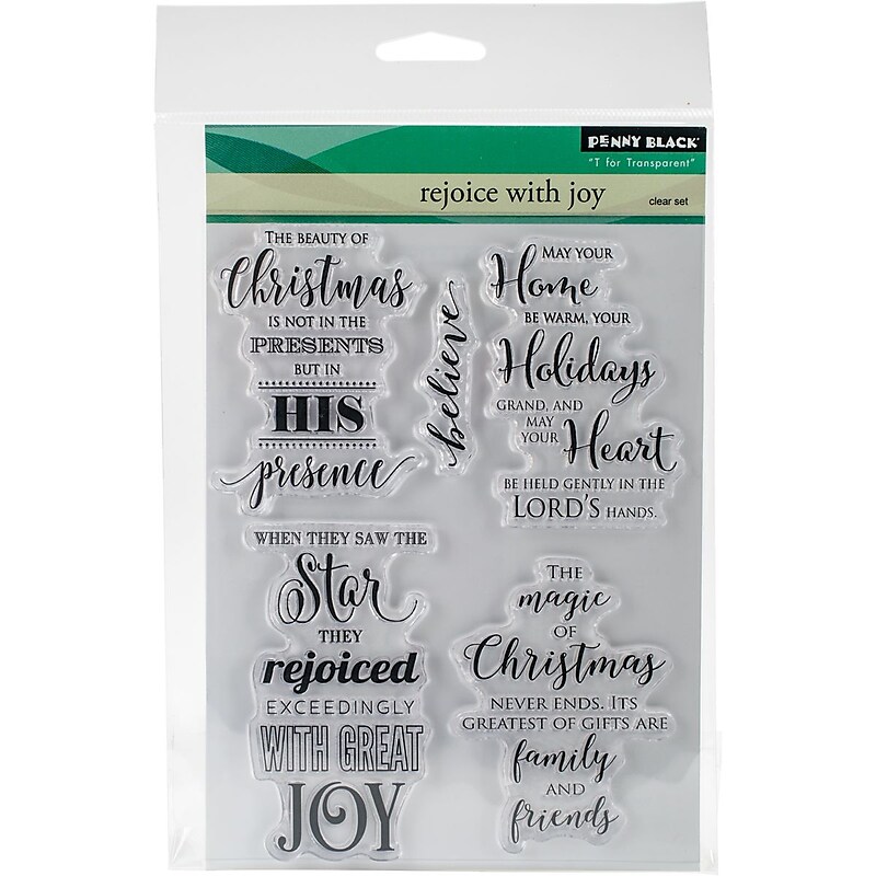 Penny Black Rejoice With Joy Stamps, 5" x 7", Clear (PB30384) image 1