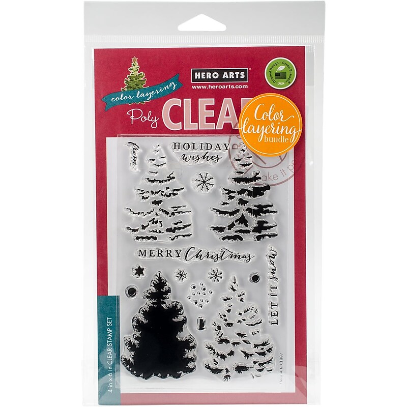 Hero Arts Christmas Tree Stamp & Die Combo, Clear (HA-SB122) image 1
