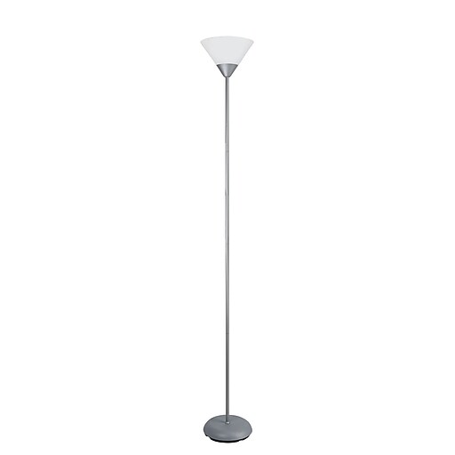 Simple Designs Incandescent Floor Lamp, Silver (LF1011SLV) at Staples