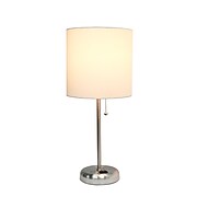 LimeLights Charging Table Lamp, White (LT2024-WHT)
