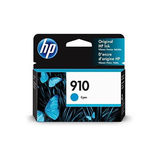 HP 910 Cyan Ink Cartridge, Standard Yield (3YL58AN140) at Staples