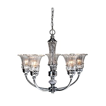Elegant Designs Incandecent Chandelier, Chrome 5 Light (CH1000-CHR)