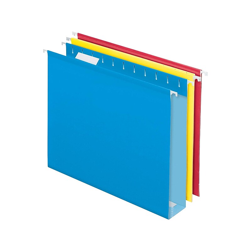 Pendaflex Reinforced Hanging File Folders, 2" Expansion, Letter Size, Assorted Color, 12/Box (PFX D99973) image 1