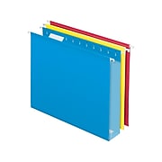 Pendaflex Reinforced Hanging File Folders, 2" Expansion, Letter Size, Assorted Color, 12/Box (PFX D99973)