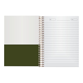 Ampad Gold Fibre Subject Notebook, 5" x 7", College Ruled, 100 Sheets, Green (20-801R)