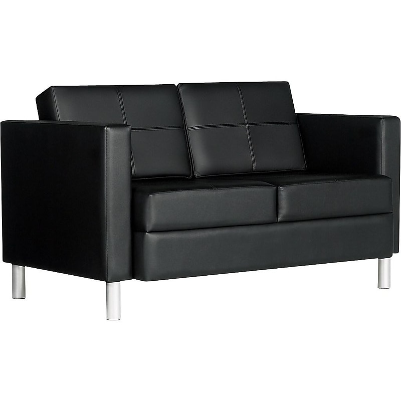 Global Citi 50.5" Leather Sofa, Black (TD7876450550) image 1