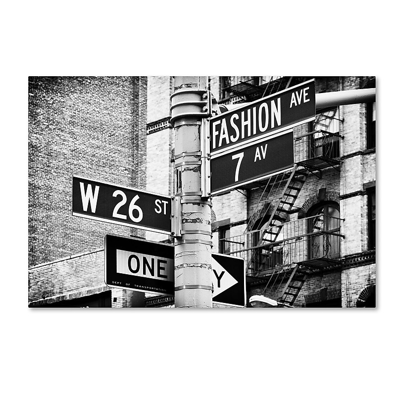 Trademark Fine Art Philippe Hugonnard 'Fashion Avenue NYC' 12" x 19" Canvas Stretched (190836046911) image 1