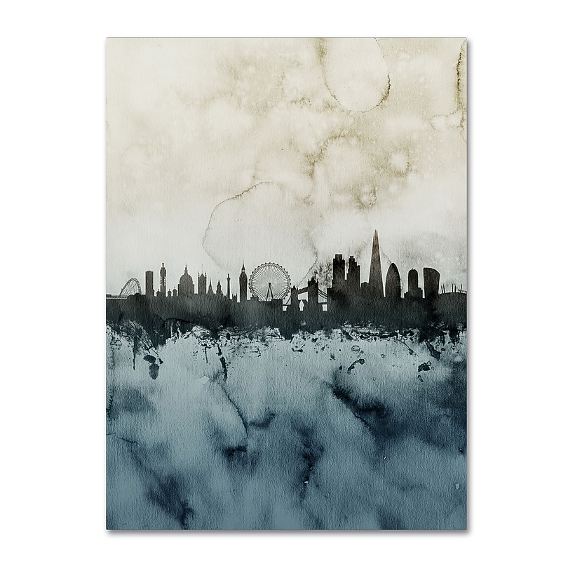 Trademark Fine Art Michael Tompsett 'London Skyline Tall 3' 14" x 19" Canvas Stretched (190836097203) image 1