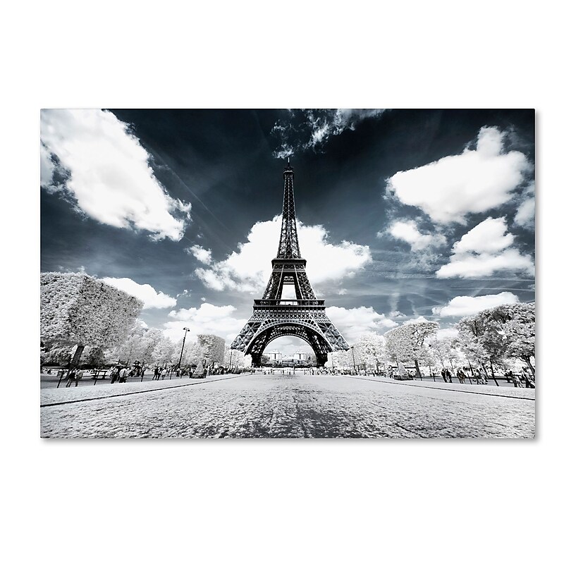 Trademark Fine Art Philippe Hugonnard 'Another Look at Paris VII' 12" x 19" Canvas Stretched (190836042197) image 1