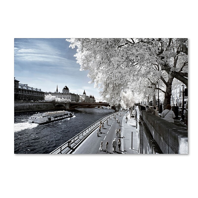 Trademark Fine Art Philippe Hugonnard 'Another Look at Paris X' 12" x 19" Canvas Stretched (190836042739) image 1