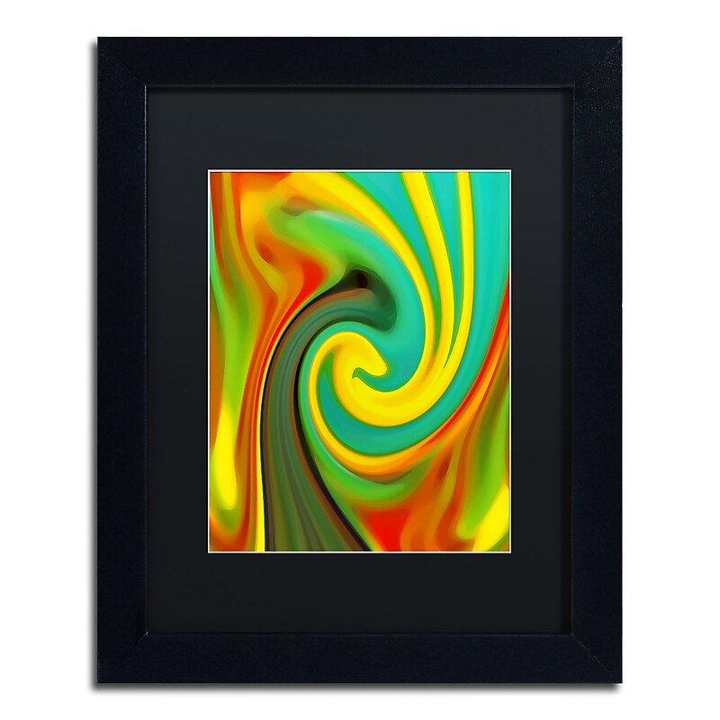 Trademark Fine Art Amy Vangsgard 'Abstract Flower Unfurling Vertical 1' 11" x 14" Matted Framed (886511933590) image 1