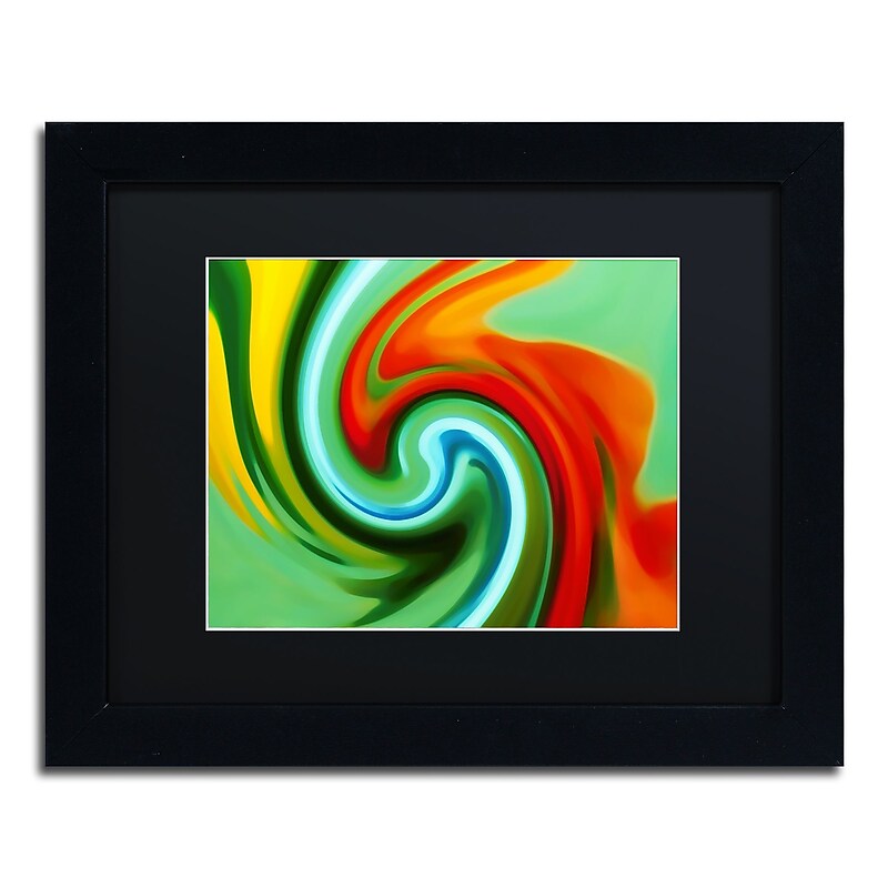 Trademark Fine Art Amy Vangsgard 'Abstract Flower Unfurling 2' 11" x 14" Matted Framed (886511933057) image 1
