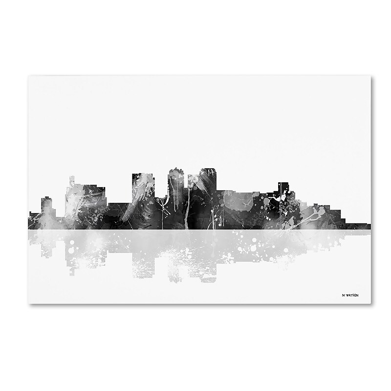 Trademark Fine Art Marlene Watson 'Birmingham Alabama Skyline BG-1' 12" x 19" Canvas Stretched (190836191147) image 1