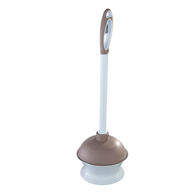 Quickie Plastic Toilet Plunger & Caddy w/ Microban (360MB) image 1