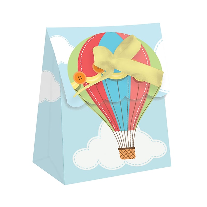 Creative Converting Up, Up, and Away Hot Air Balloon Favor Bags 12 pk (315328) image 1