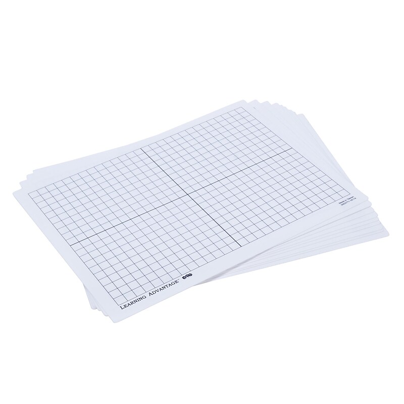 Learning Advantage XY Axis Dry Erase Boards, Set of 10 (CTU7854) image 1