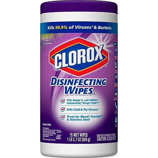 Clorox® Disinfecting Wipes, Fresh Lavender, 75 Count ...