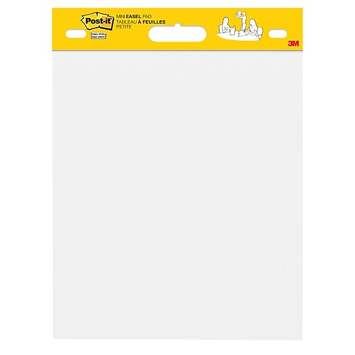 Postit® Super Sticky Mini Easel Pad, 15" x 18", White, 20 Sheets/Pad