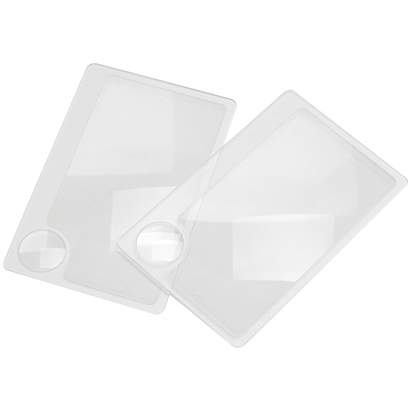 Carson Optical Credit Card-Size Magnifier with 6x Spot Lens, 2-Pack (WM-01) image 1