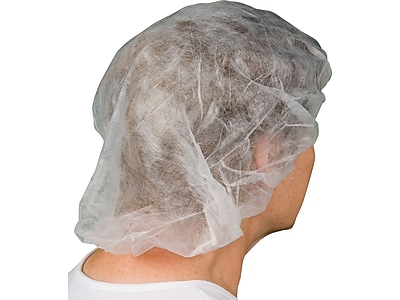 Ambitex Bouffant Caps, 21in., White, Pack Of 1,000