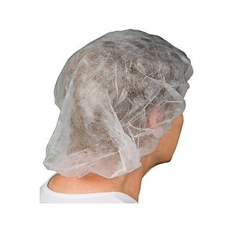 Ambitex BC Series Polypropylene 21" Hair Nets, White, 1000/Carton (BC21/1000)