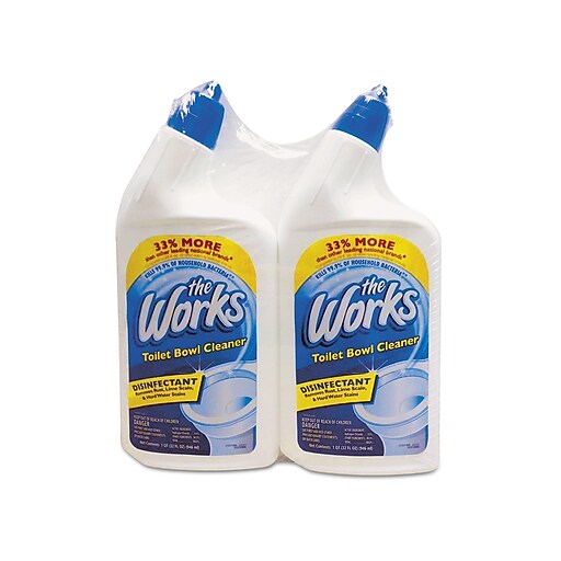 Shop Staples for The Works Disinfectant Toilet Bowl Cleaner, 32 Oz Spray Bottle, 2/pk,6 Pk/ct