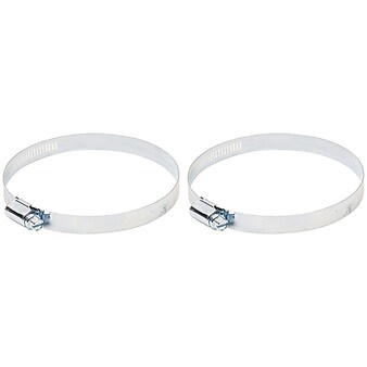 Deflecto Mcx4 4" Worm Drive Clamps, 2 Pk