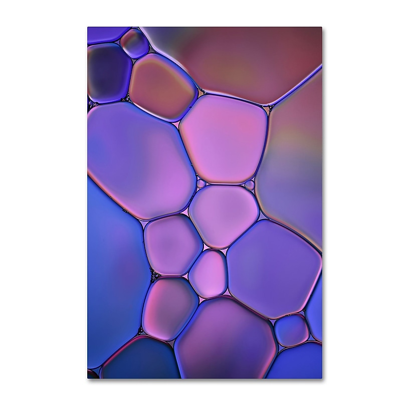 Trademark Fine Art Cora Niele 'Purple Stained Glass' 12" x 19" Canvas Stretched (190836254149) image 1
