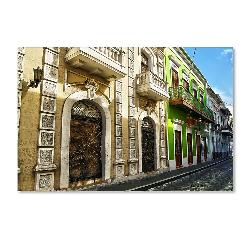 Trademark Fine Art CATeyes 'Old San Juan 8' 12" x 19" Canvas Stretched (190836039135) image 1