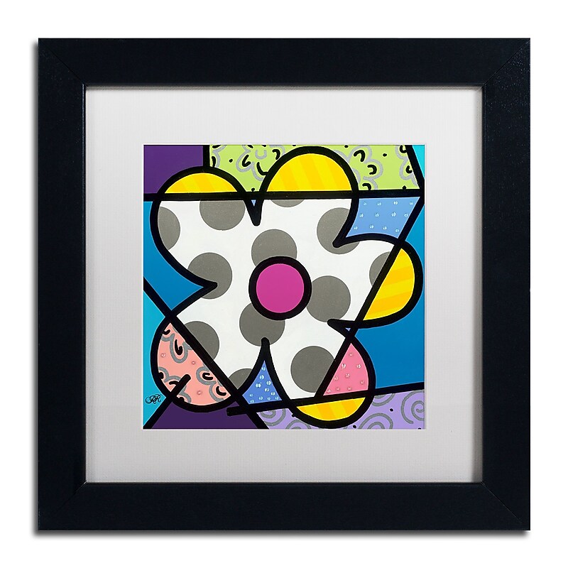 Trademark Fine Art Roberto Rafael 'Big Flower III' 11" x 11" Matted Framed (190836279913) image 1