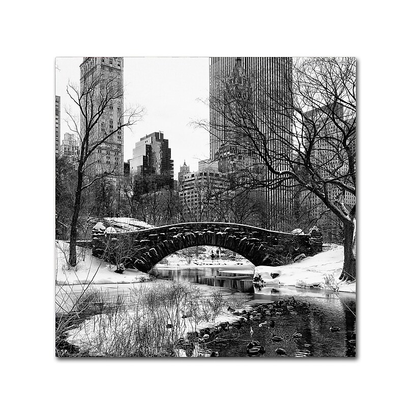 Trademark Fine Art Philippe Hugonnard 'Gapstow Bridge Central Park' 14" x 14" Canvas Stretched (190836120000) image 1