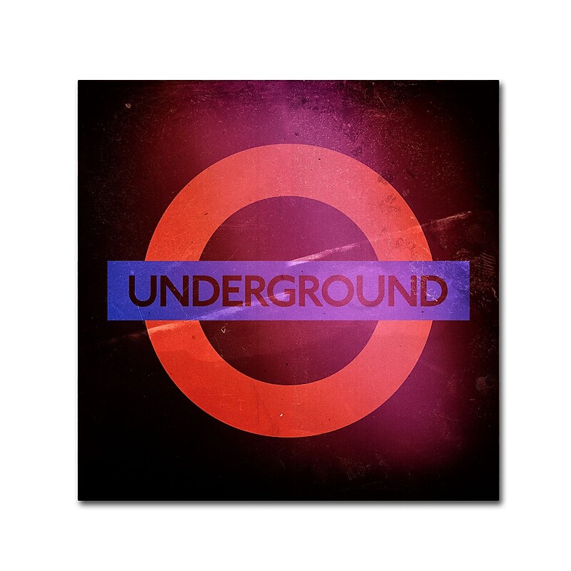 Trademark Fine Art Philippe Hugonnard 'Subway City Art London' 14" x 14" Canvas Stretched (886511952591) image 1