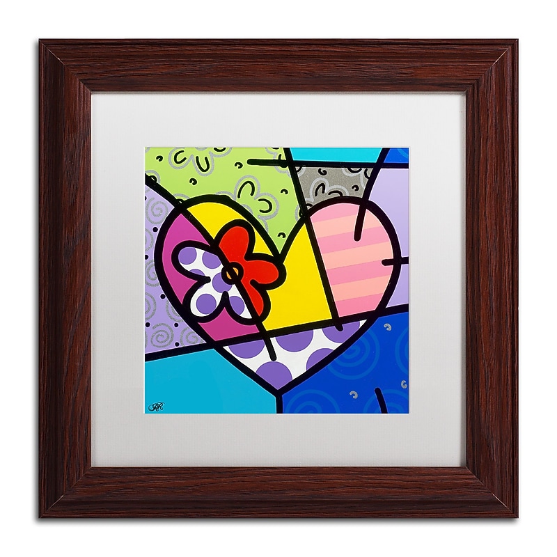 Trademark Fine Art Roberto Rafael 'Big Heart III' 11" x 11" Matted Framed (190836280780) image 1