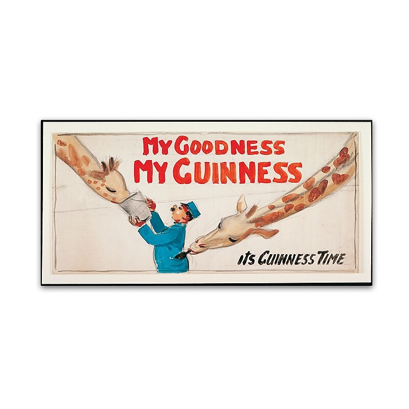 Trademark Fine Art Guinness Brewery 'My Goodness My Guinness III' 10" x 19" Wall Art (190836244911) image 1