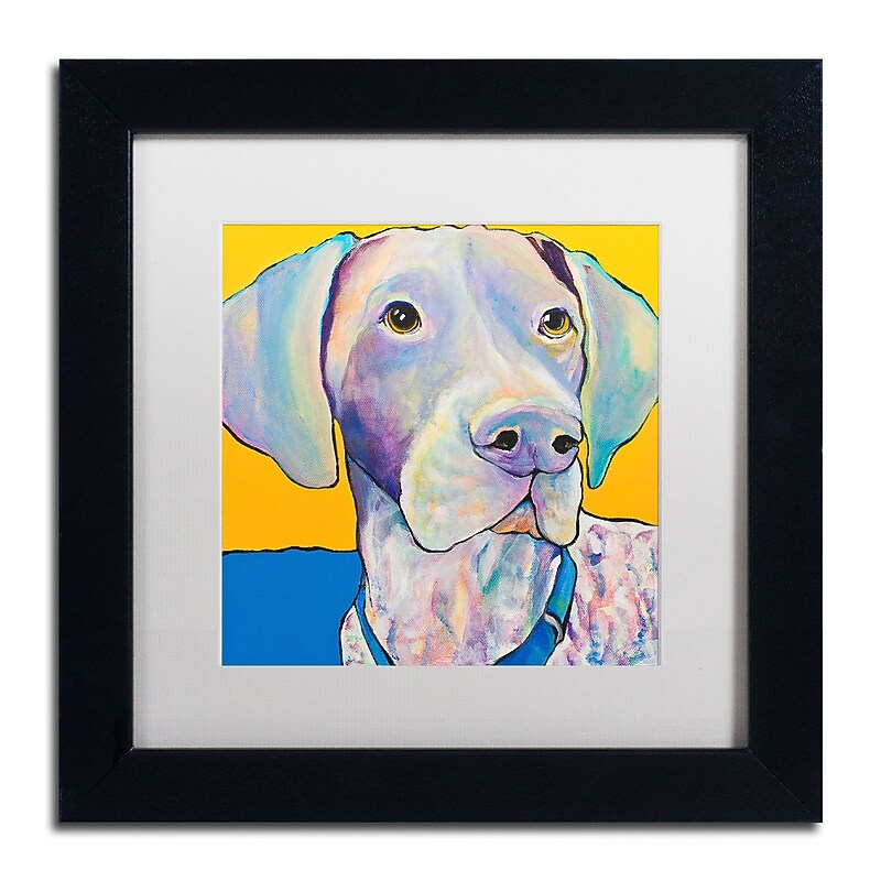 Trademark Fine Art Pat Saunders-White 'Blue' 11" x 11" Matted Framed (190836057122) image 1