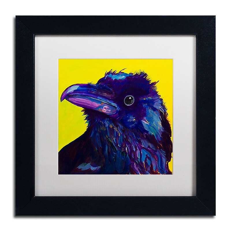 Trademark Fine Art Pat Saunders-White 'Corvus' 11" x 11" Matted Framed (190836058402) image 1