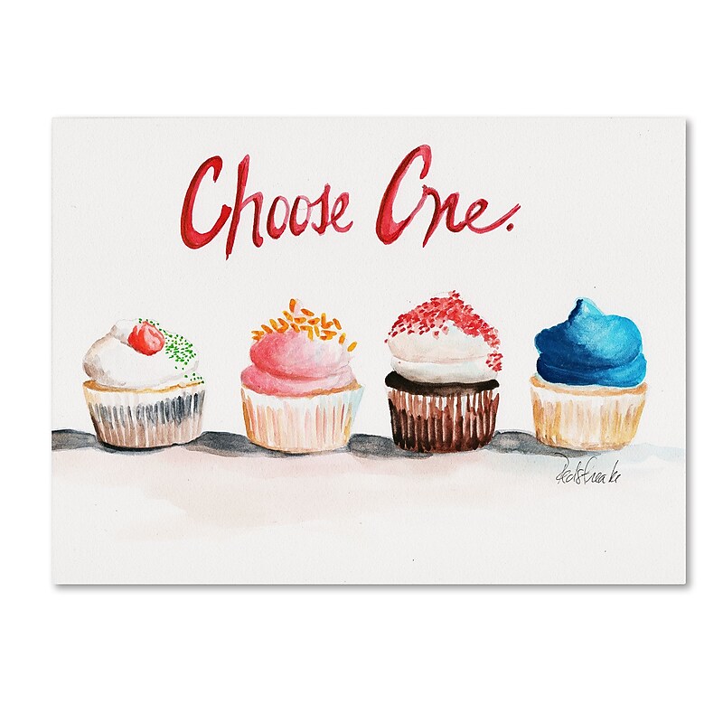 Trademark Fine Art Jennifer Redstreake 'Choose One with Words' 14" x 19" Canvas Stretched (886511942790) image 1