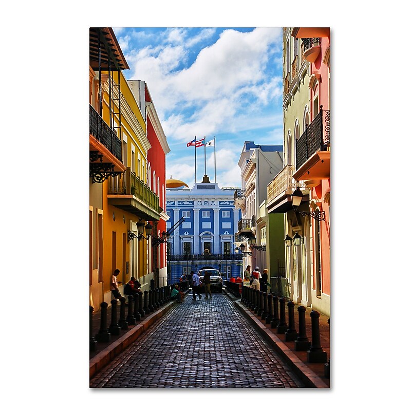 Trademark Fine Art CATeyes 'Old San Juan 7' 12" x 19" Canvas Stretched (190836038954) image 1