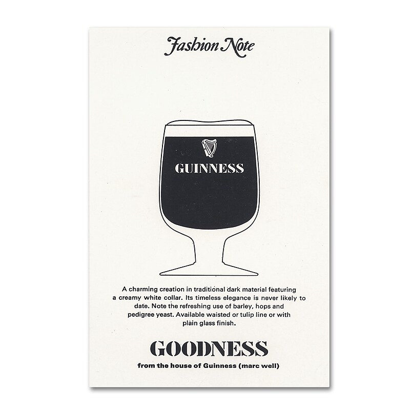 Trademark Fine Art Guinness Brewery 'Goodness' 12" x 19" Wall Art (190836244393) image 1