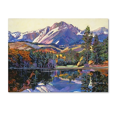 Trademark Fine Art David Lloyd Glover 'Painter's Lake' 14" x 19" Canvas Stretched (190836224722)