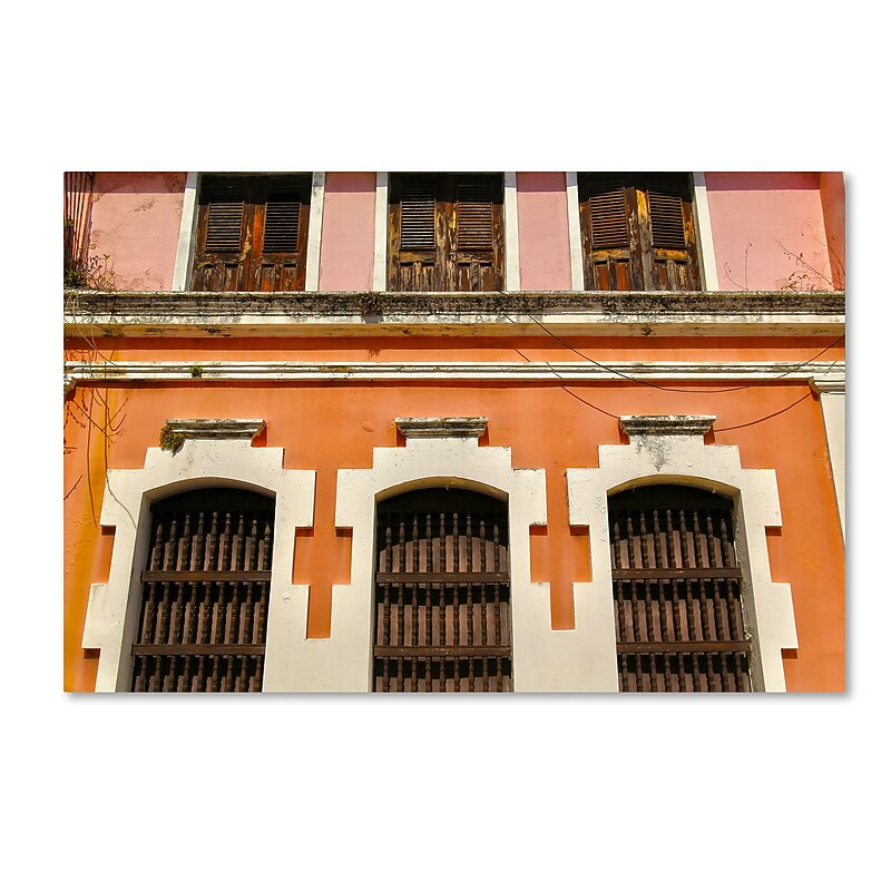 Trademark Fine Art CATeyes 'Old San Juan 12' 12" x 19" Canvas Stretched (190836039852) image 1