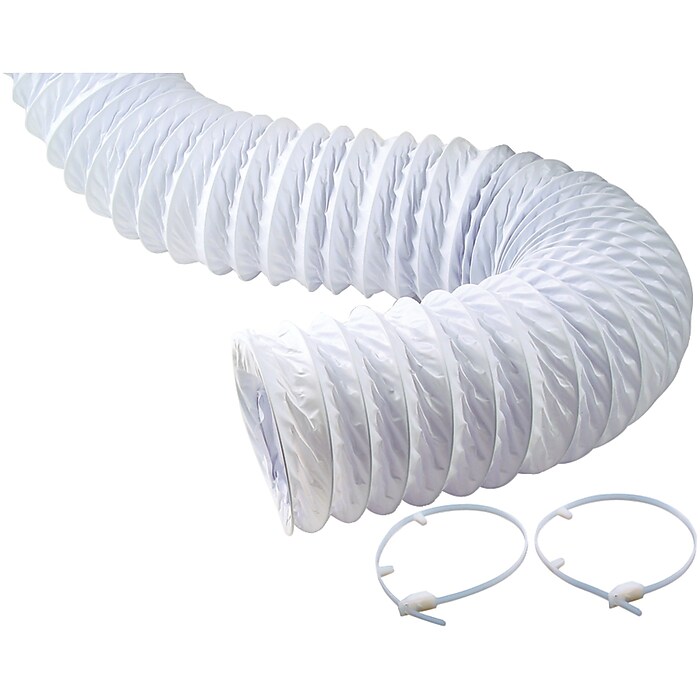 White 5' Vinyl Vent Duct Kit (1307) Staples